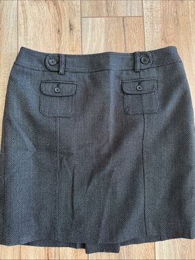 Classic Black Textured Mini Skirt